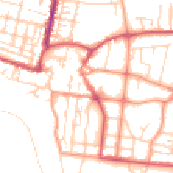 Daytime road noise heatmap for BN17 5HT