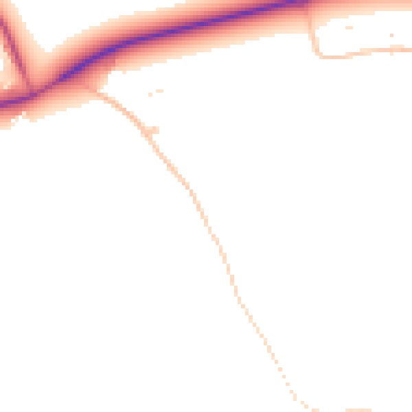 Daytime road noise heatmap for BN17 5RH