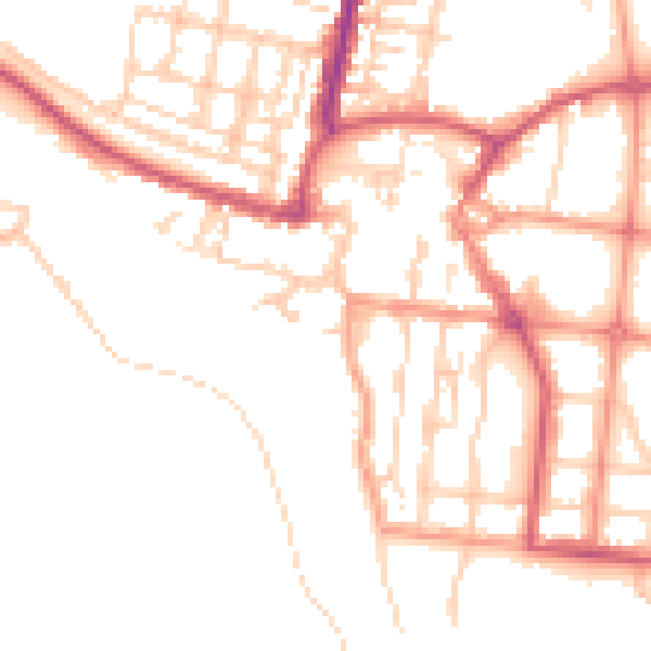 Daytime road noise heatmap for BN17 5TH