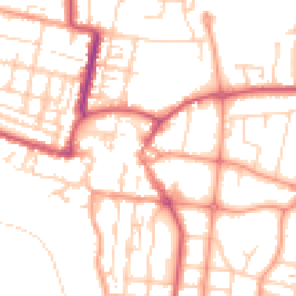 Daytime road noise heatmap for BN17 6AX
