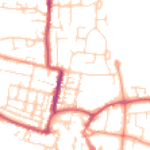 Daytime road noise heatmap for BN17 6EF