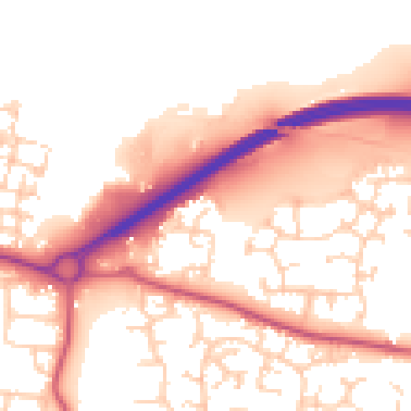 Daytime road noise heatmap for BN17 6FB