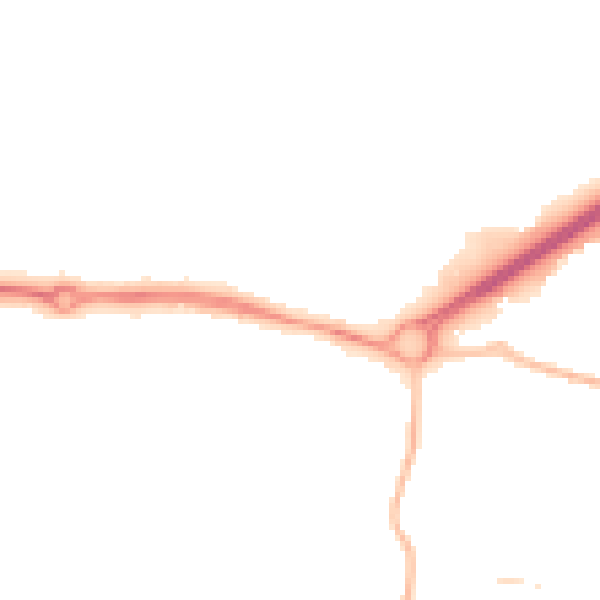 Night-time road noise heatmap for BN17 6FG