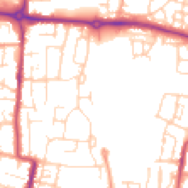Daytime road noise heatmap for BN17 6HN