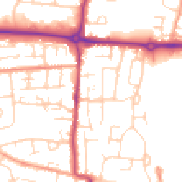 Daytime road noise heatmap for BN17 6LR