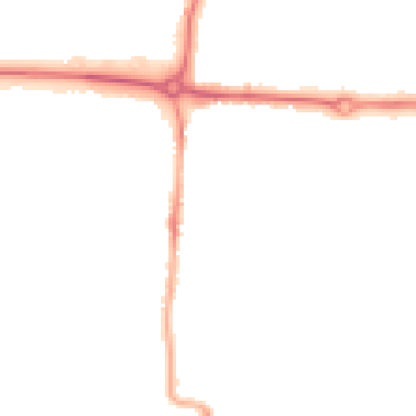 Night-time road noise heatmap for BN17 6LR