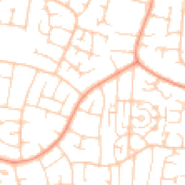 Daytime road noise heatmap for BN17 6PE