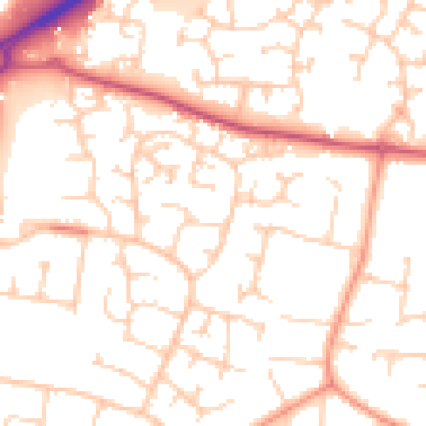 Daytime road noise heatmap for BN17 6RS