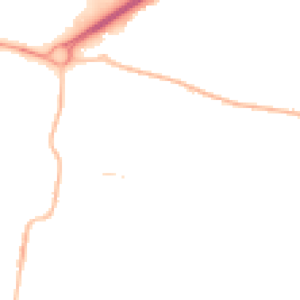 Night-time road noise heatmap for BN17 6SA