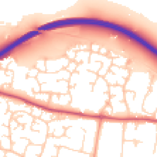 Daytime road noise heatmap for BN17 6WR