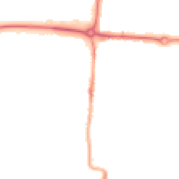 Night-time road noise heatmap for BN17 7JR