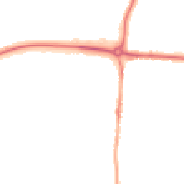 Night-time road noise heatmap for BN17 7NQ