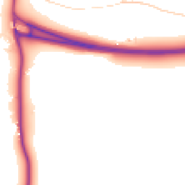 Daytime road noise heatmap for BN17 7QL