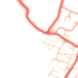 Daytime road noise heatmap for BN18 0DA