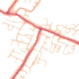 Daytime road noise heatmap for BN18 0JQ