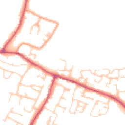 Daytime road noise heatmap for BN18 0LD