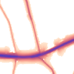 Daytime road noise heatmap for BN18 0LT