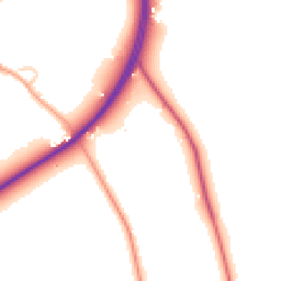 Daytime road noise heatmap for BN18 0NA