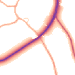 Daytime road noise heatmap for BN18 0NG