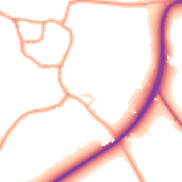 Daytime road noise heatmap for BN18 0QU