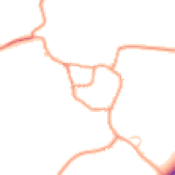 Daytime road noise heatmap for BN18 0RE