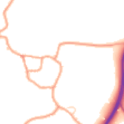 Daytime road noise heatmap for BN18 0RR