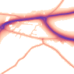 Daytime road noise heatmap for BN18 0SF
