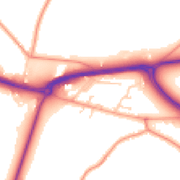 Daytime road noise heatmap for BN18 0SG