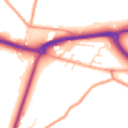 Daytime road noise heatmap for BN18 0SW