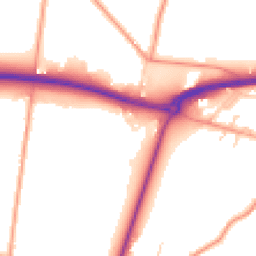 Daytime road noise heatmap for BN18 0SX