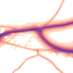 Daytime road noise heatmap for BN18 0UU