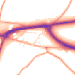 Daytime road noise heatmap for BN18 0UW