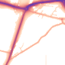Daytime road noise heatmap for BN18 0XZ