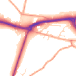Daytime road noise heatmap for BN18 0YF