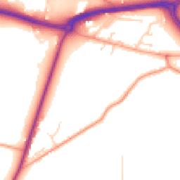 Daytime road noise heatmap for BN18 0YS