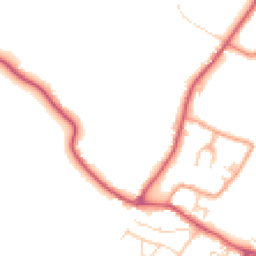 Daytime road noise heatmap for BN18 0ZL