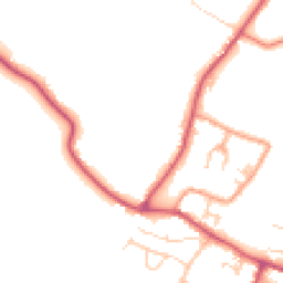 Daytime road noise heatmap for BN18 0ZR