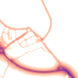Daytime road noise heatmap for BN18 9AD