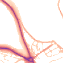 Daytime road noise heatmap for BN18 9AS