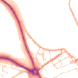 Daytime road noise heatmap for BN18 9AX