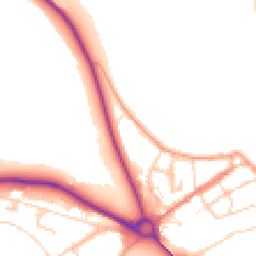 Daytime road noise heatmap for BN18 9BB