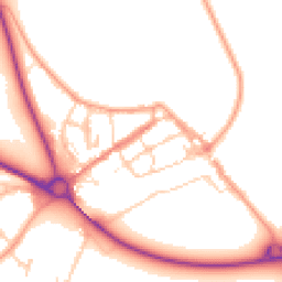 Daytime road noise heatmap for BN18 9DA