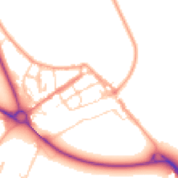 Daytime road noise heatmap for BN18 9DG