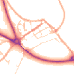Daytime road noise heatmap for BN18 9DL