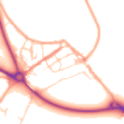 Daytime road noise heatmap for BN18 9DQ