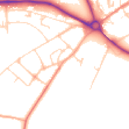 Daytime road noise heatmap for BN18 9EG