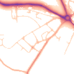 Daytime road noise heatmap for BN18 9EP