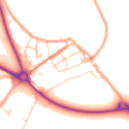 Daytime road noise heatmap for BN18 9FJ