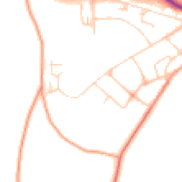 Daytime road noise heatmap for BN18 9HJ