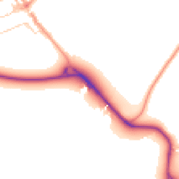 Daytime road noise heatmap for BN18 9JL